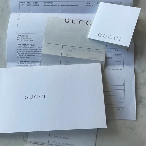 Gucci White Guccissima Leather Medium Punch Tote - Picture 12 of 16